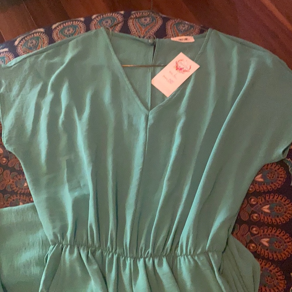 First love emerald green romper/jumpsuit.